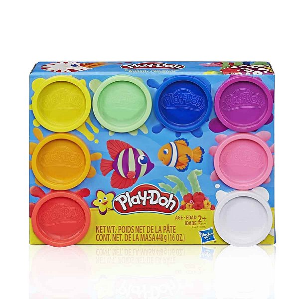 Massinha Play Doh Kit Com 8 Potes Arco Íris - Hasbro