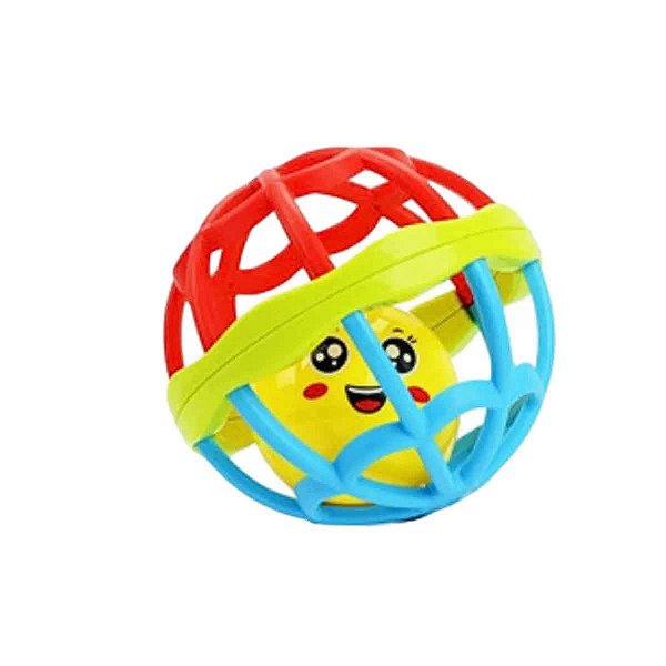 Bolinha Chocalho Silicone Macio Mordedor De Bebê Brinquedo