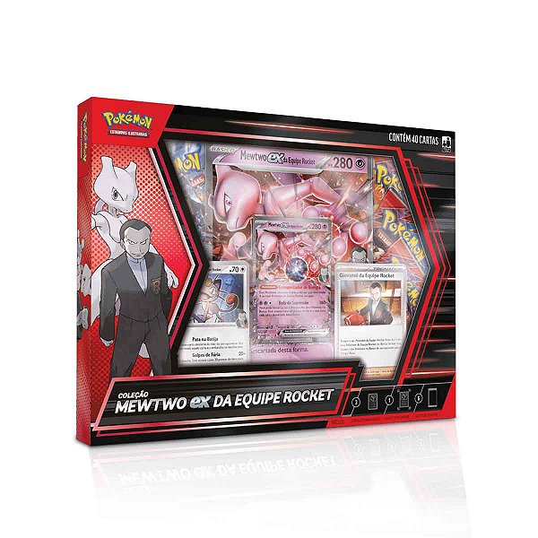 Box Pokémon Mewtwo ex da Equipe Rocket