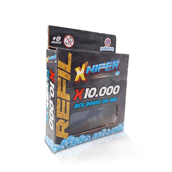 Lançador refil sniper com 10 mil bolinhas de gel
