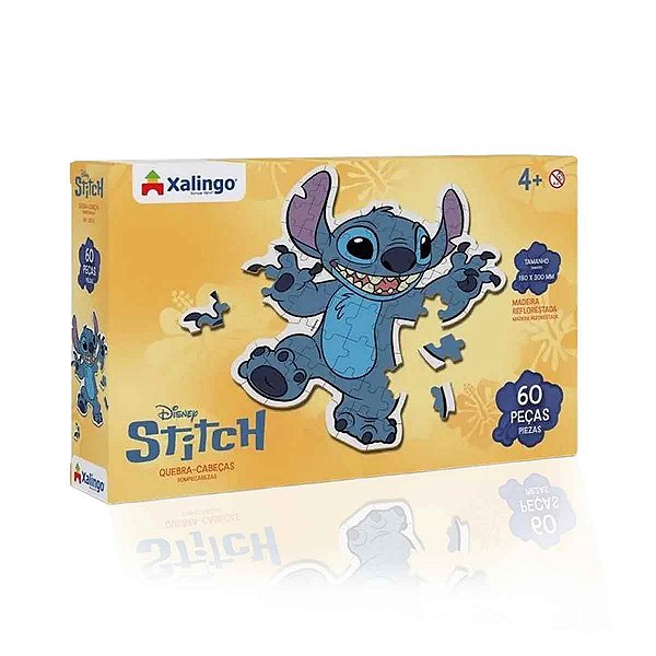 Quebra-cabeça Stitch Madeira 60 Peças - Xalingo