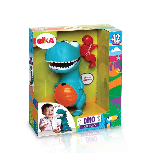 Dinossauro Dino Papa Tudo Brinquedo Didático - Elka