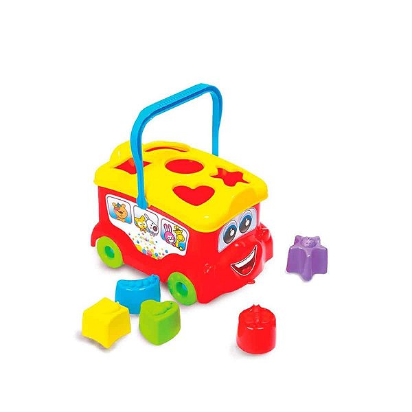 Brinquedo educativo baby bus com cubinhos - MARAL