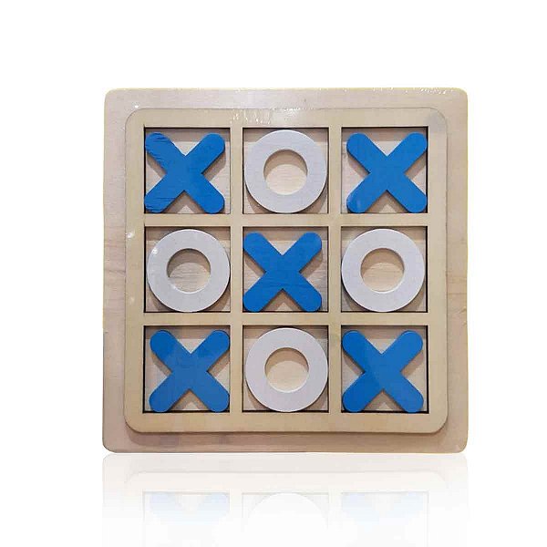 Brinquedo pedagógico madeira jogo da velha - Toy Mix