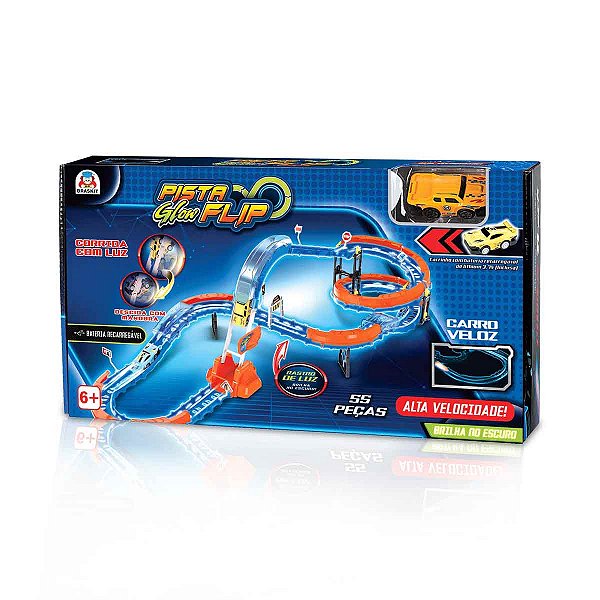 Pista glow flip com luz recarregavel usb - Braskit
