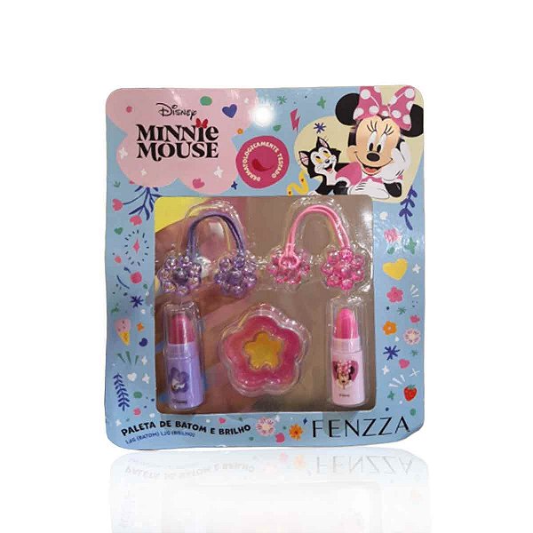 Paleta de brilho e batom minnie teen fenzza DIS047