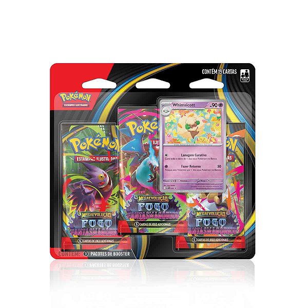 Pokémon Triple Pack Fogo Fantasmagórico - Sortidos