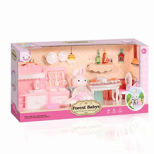 Família Coelhinho da Floresta - Cozinha Infantil Encantada