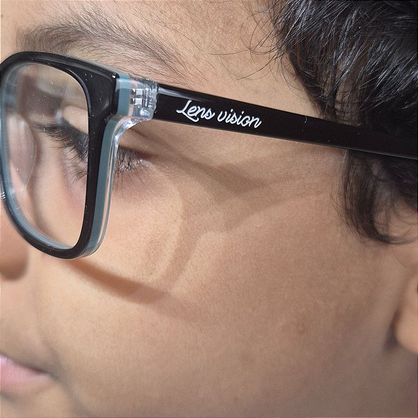 Armação de óculos infantil masculino - Modelo 9528 verde/preto