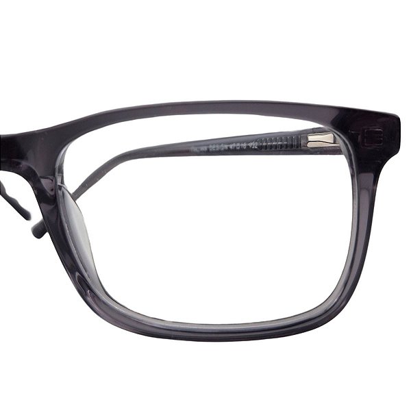 Armação de óculos infantil masculino - Modelo 9528 cinza transparente