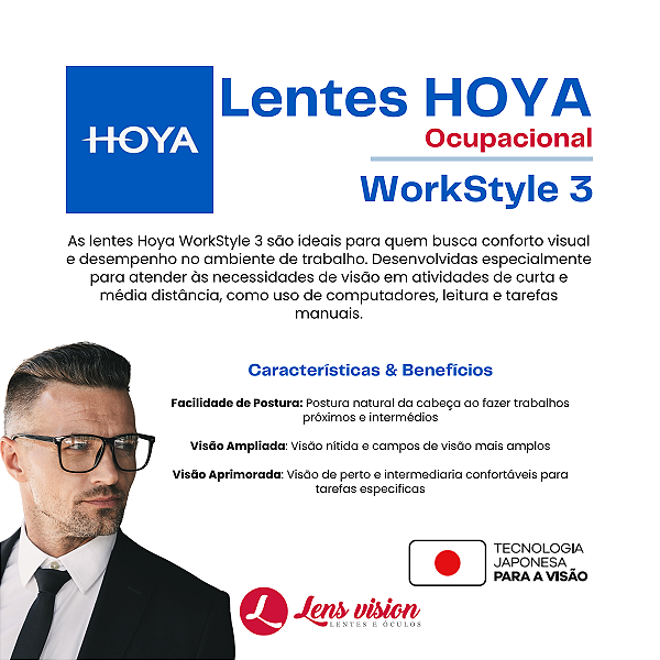 HOYA WorkStyle 3 | Lente Ocupacional