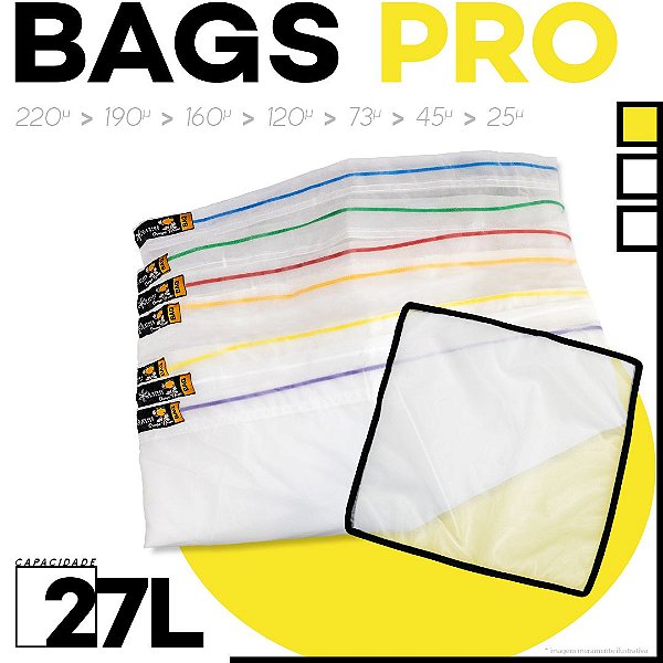 Kit Bags Full Mesh - 27L com 8 Bags+ Tela de secagem