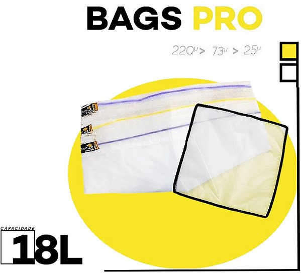 Kit c/ 3 Bags PRO (18L) + Tela de Secagem