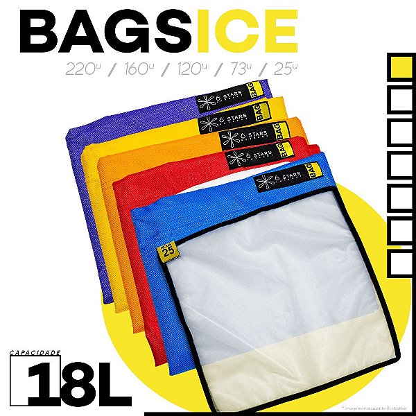 Kit Bags Clássicas de 18L com 5 Bags + Tela de secagem