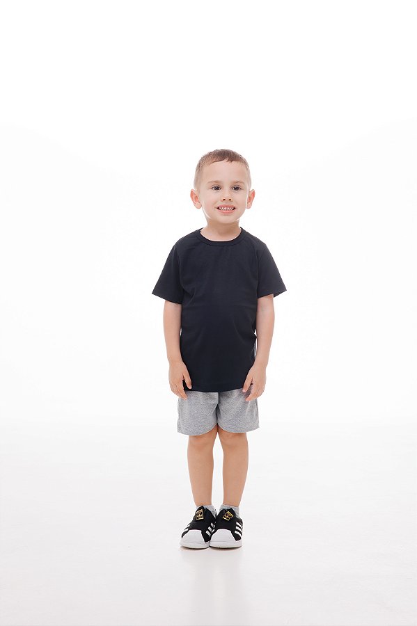 SHORTS DE MEIA MALHA INFANTIL UNISSEX 1 AO 14 - MESCLA