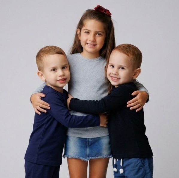 KIT 3 BLUSAS MANGA LONGA INFANTIL RIBANA UNISSEX 1 AO 12 ANOS - PRETA, AZUL E MESCLA