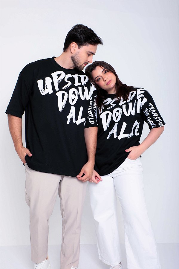 Camiseta oversized  Up Side Down Also