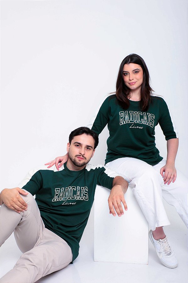 Camiseta Oversized Radicais livres college style verde