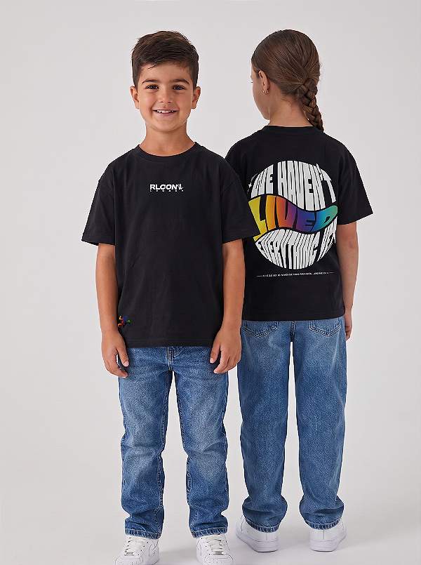 Camiseta Infantil RL CON LEGACY Preta
