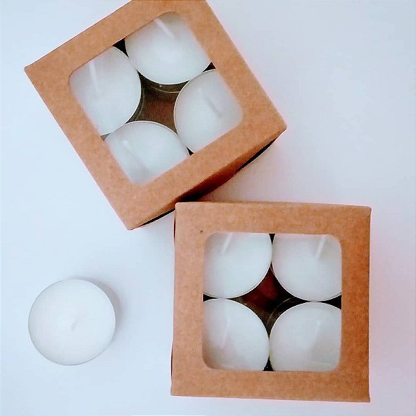 Vela Rechaud   Cera  Coco   cx   08  unid. - Sem  aroma