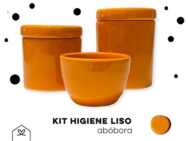 Kit Higiene 3 peças LISO - Abobora