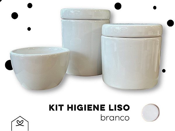 Kit Higiene 3 peças LISO - Branco