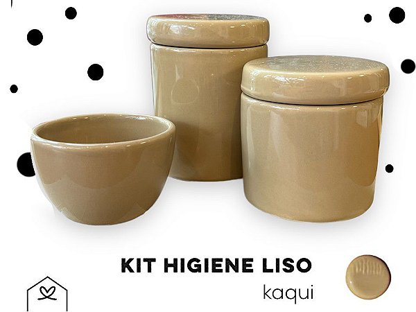 Kit Higiene 3 peças LISO - Kaqui