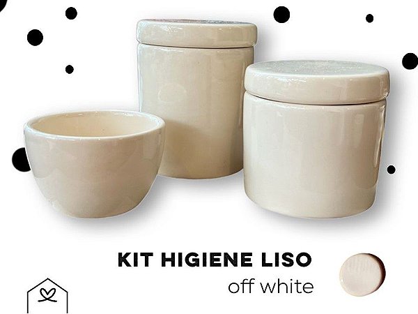 Kit Higiene 3 peças LISO - Off White