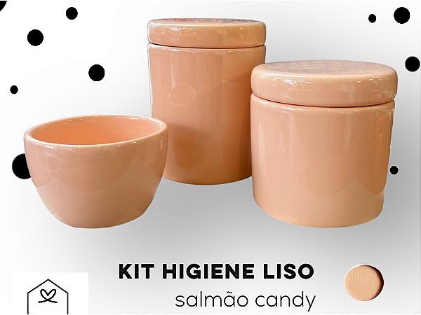 Kit Higiene 3 peças LISO - Salmao Candy