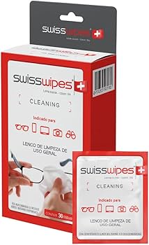 Swiss Lens Wipes | 30 Unidades | Lenços para Limpar o Óculos