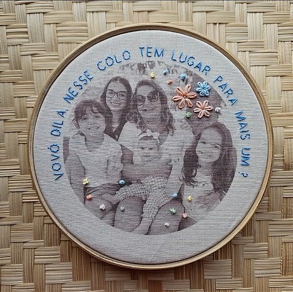 Bordado com foto impressa