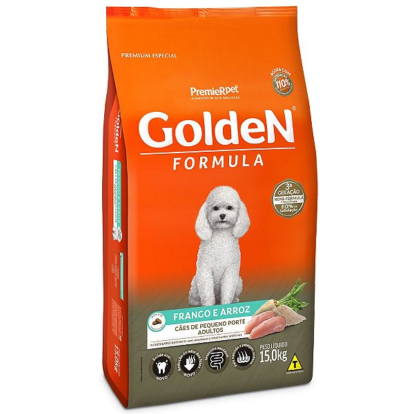 GoldeN Formula Cães Adultos Frango & Arroz Porte Pequeno 15kg