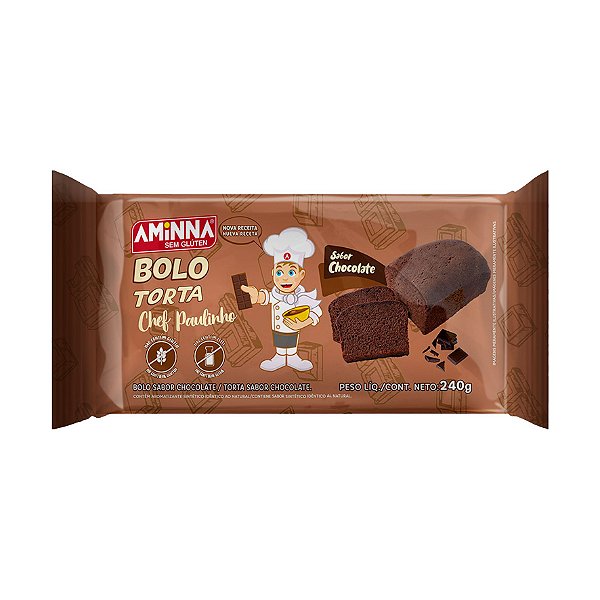Bolo do Chef Paulinho Sem Glúten, Sabor Chocolate, 240g - ID: 225