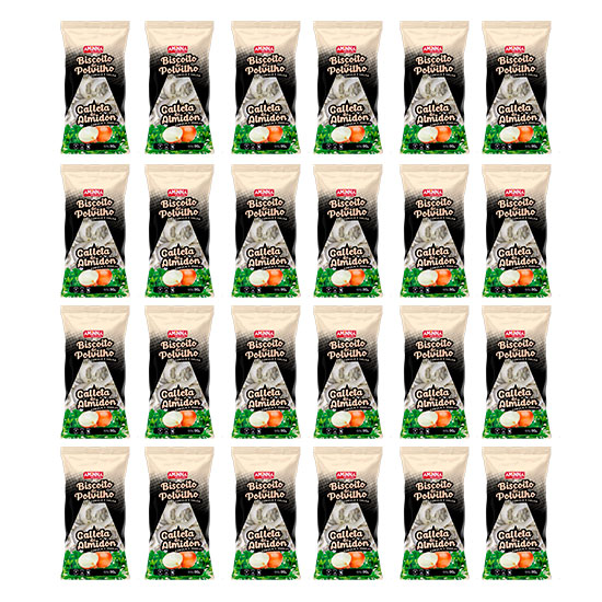 Kit 24 unidades Biscoito de Polvilho Vegano Sem Glúten de Cebola e Salsa Aminna - 90g cada - ID: 228