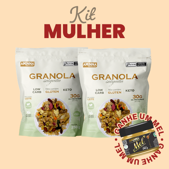 Kit Granolas Salgada + Mel de brinde