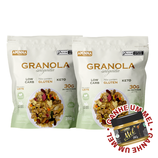 Kit Granolas Salgada + Mel de brinde