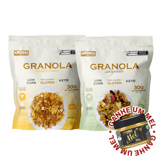 Kit Granolas Sortidas + Mel de brinde