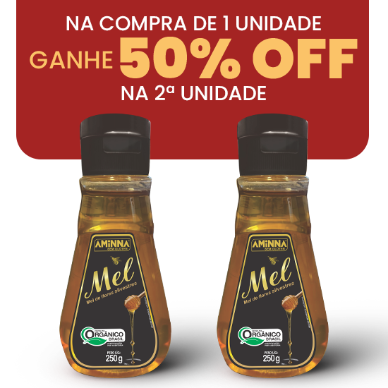 Mel Orgânico de Flores Silvestres 250 g - A 2ª unidade terá 50% de desconto