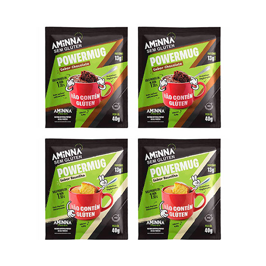 Combo PowerMUG- Bolo de Caneca Chocolate e Baunilha