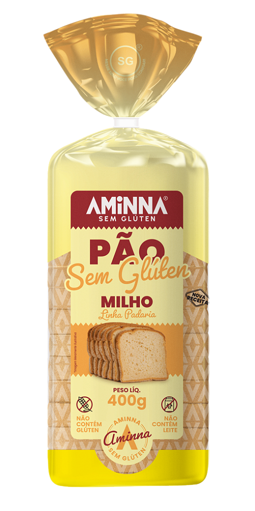 Pão Fatiado de Milho Sem Glúten Aminna, 400g - ID: 153