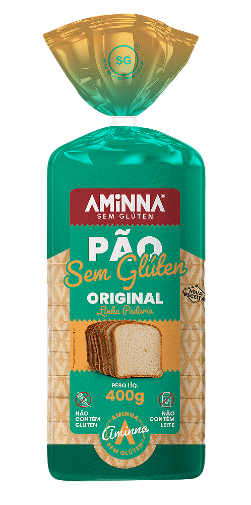 Pão Fatiado Original Sem Glúten Aminna, 400g - ID: 184