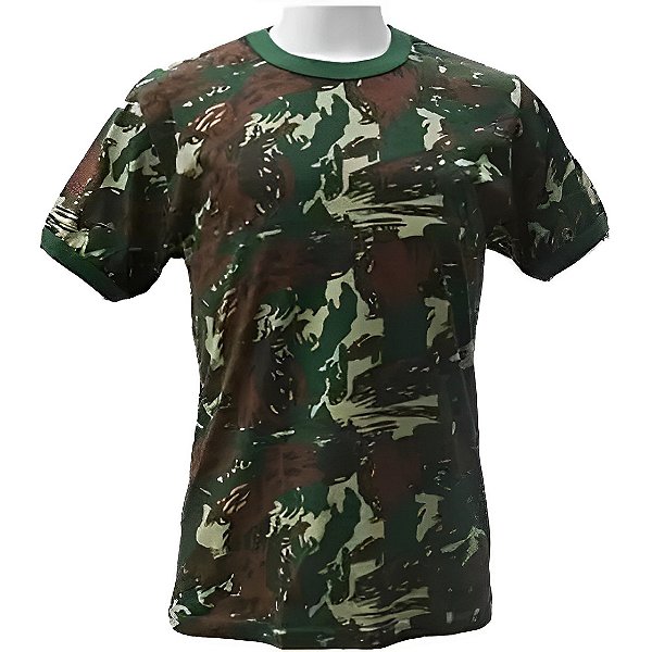 Camiseta Masculina Camuflada EB 100% algodão