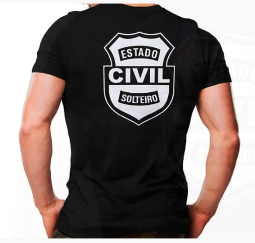 Camiseta Estado Civil Solteiro