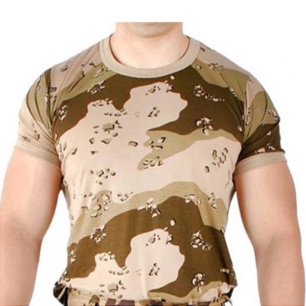 Camiseta Camuflada Deserto Caatinga LOJA BIZURADO Produto para militares da ativa e admirador. Praticantes de Paintball e Arsoft