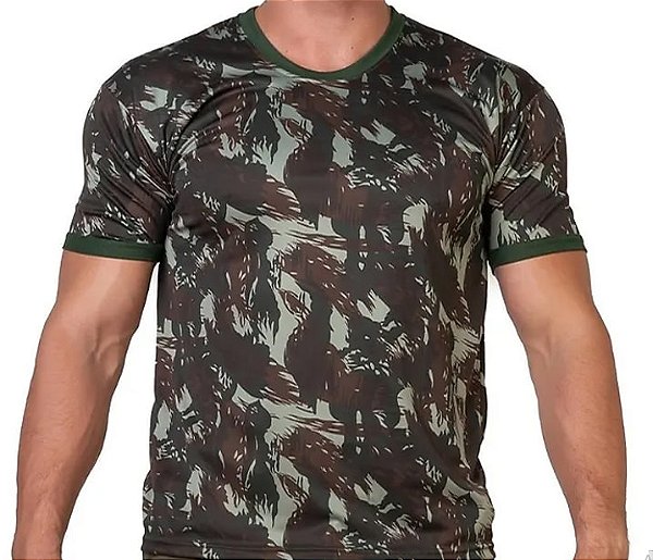 Camiseta Camuflada Exército Brasileiro - Dry Fit