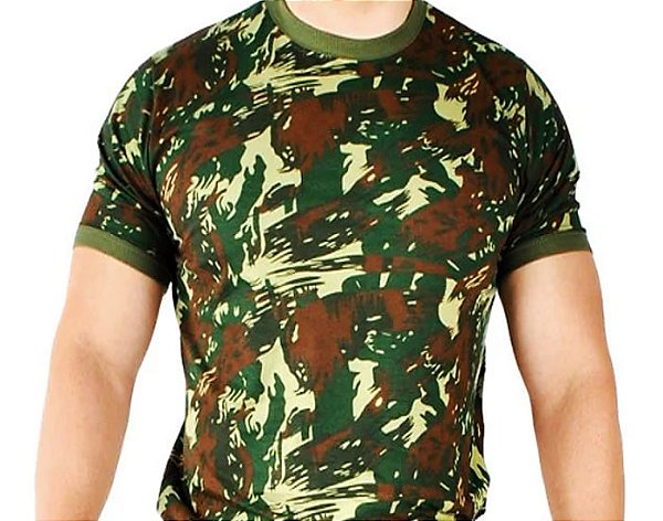 Camiseta Camuflada Dry Fit - Exército Brasileiro