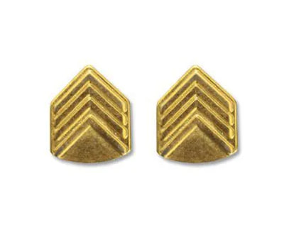 Divisa de Metal 2º Sargento Dourado - Gola