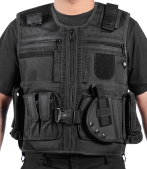 COLETE TÁTICO AJUSTAVÉL- PRETO