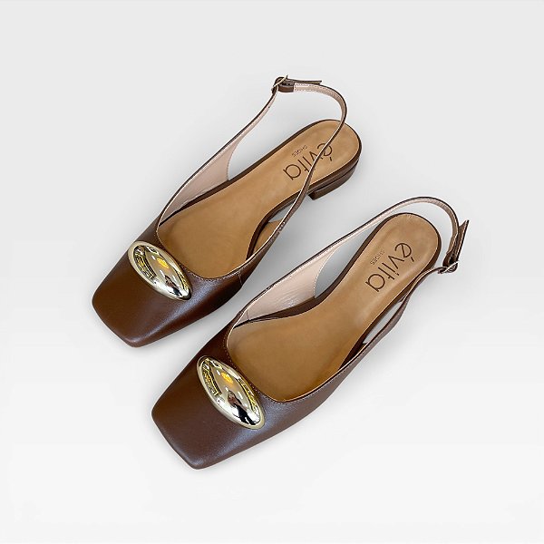 SLINGBACK ESMERALDA CACAU