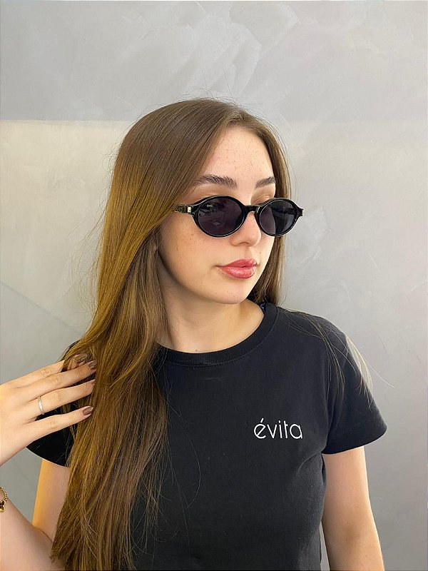 ÓCULOS BEL - LENTE PRETA ARMAÇÃO PRETA